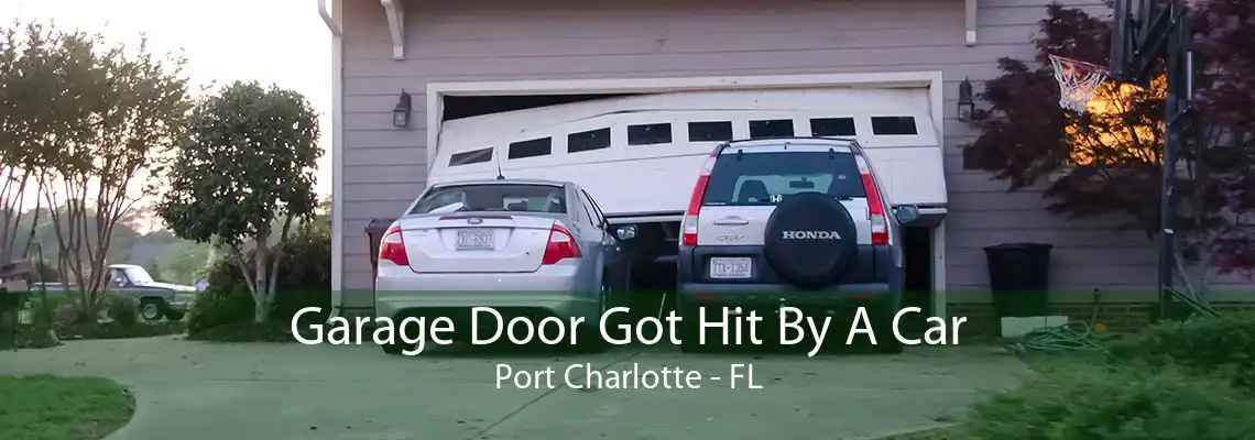 Garage Door Got Hit By A Car Port Charlotte - FL