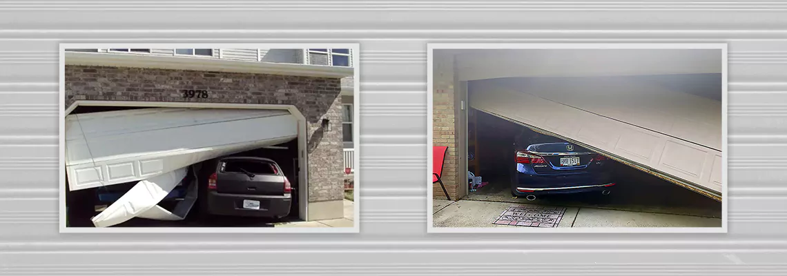 Repair Commercial Garage Door Got Hit By A Car in Port Charlotte, Florida